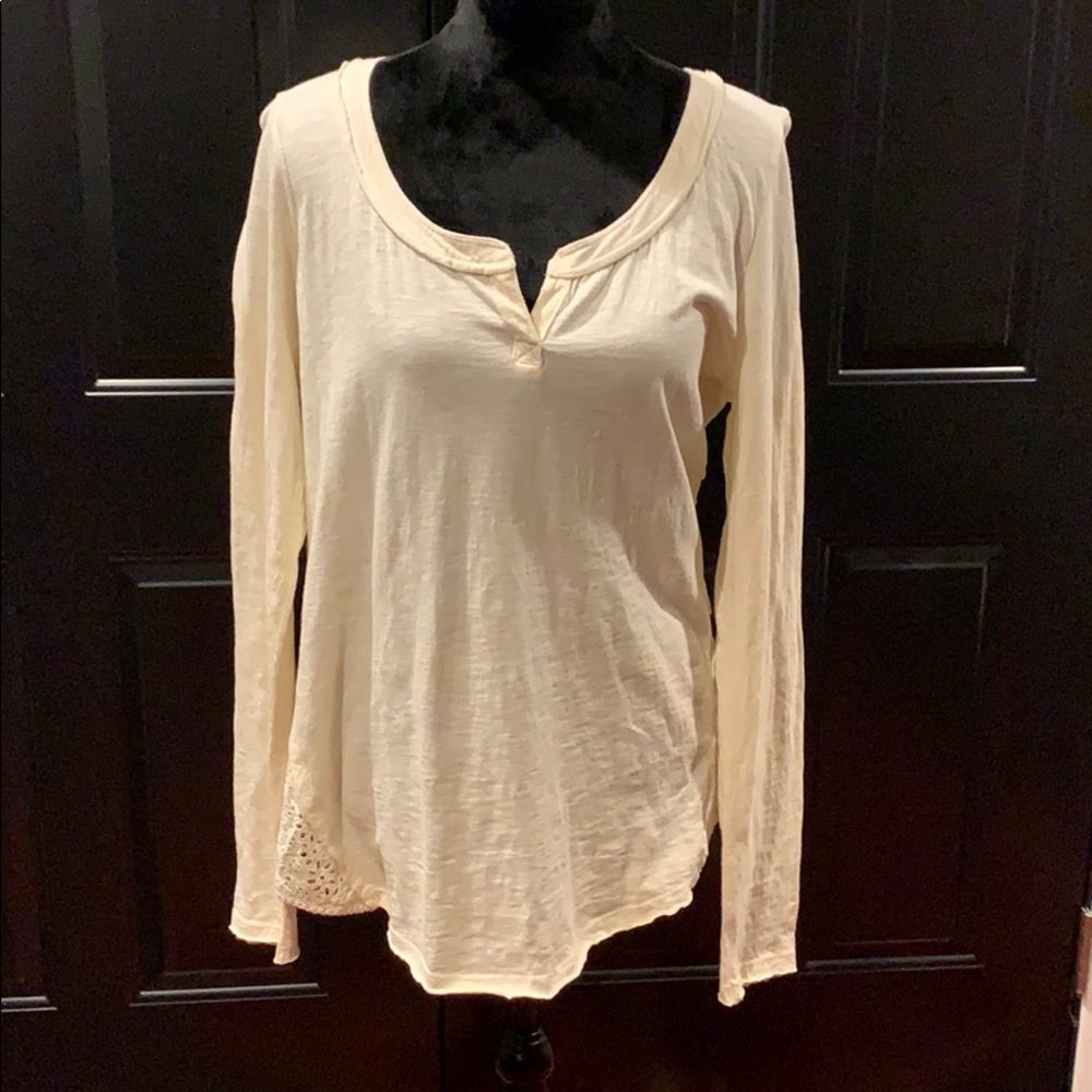 🆕Free People 100% Cotton Cream Shirt